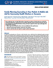 Family Planning Counseling in Your Pocket